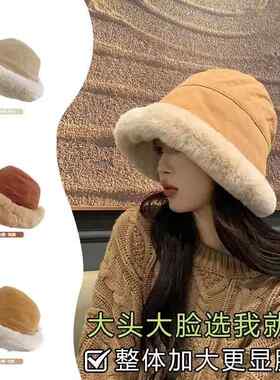 秋冬加厚毛绒保暖渔夫帽女防寒防风护耳盆帽北方冬天卷边蒙古帽子