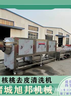 核桃仁去皮机 杏仁脱皮加工设备 多功能滚筒式坚果仁脱皮清洗机