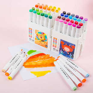 美术绘画鸦画材儿童画笔 60色装 706可折叠双头马克笔36色 48色