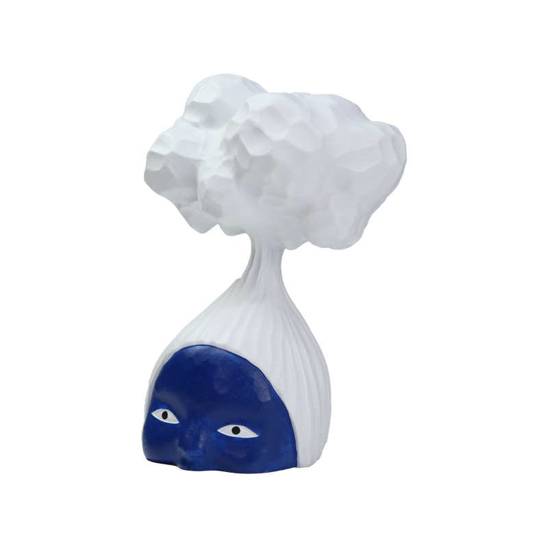 现代艺术人物雕塑抽像人脸树脂创意摆件样板房销售中心软装搭配