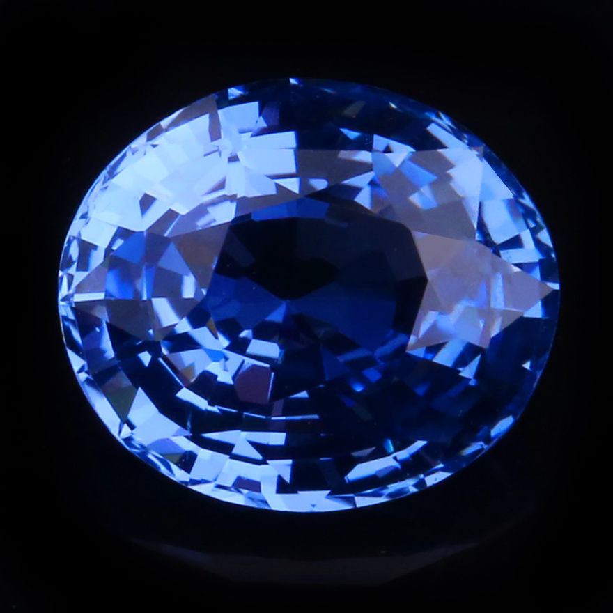 4.088ct【PGTL正品】全净无烧斯里兰卡天然蓝宝石戒面裸石大台面