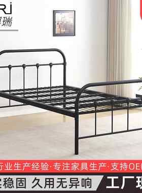 铁艺床1.5米单层金属床工宿舍铁艺床公寓出租屋简约单人双人床