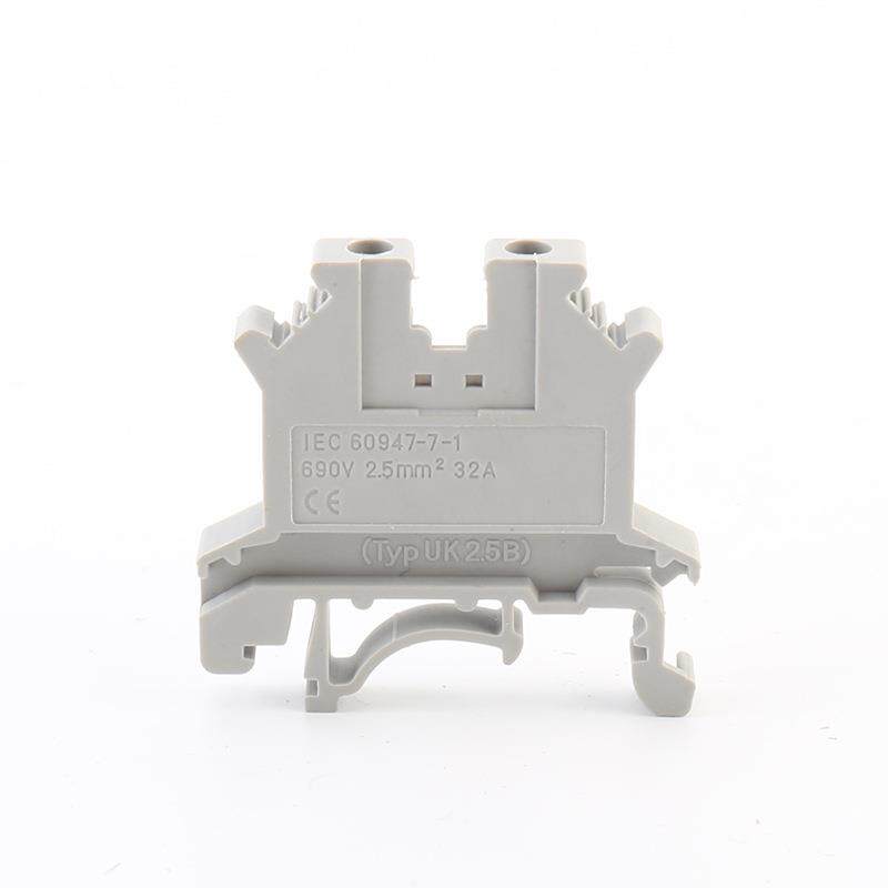 UK2.5B导轨式接线端子3N 5N 6N 10N双层电压电流保险接地端子排