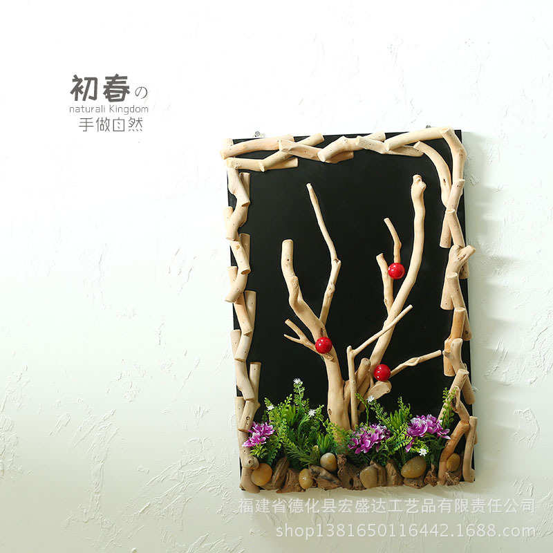 木质批发工艺品酒店家居装饰 漂流现代木壁挂室内创意木制画壁饰图片