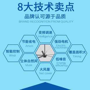 牧扇工业BOP大吊车间厂房歌工业大扇永磁工业吊扇7.米吊大吊扇厂