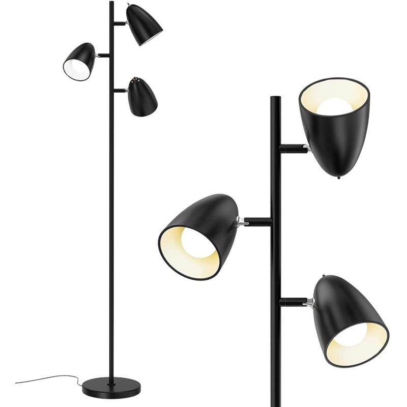 客厅落地灯美式复古沙发茶几创意装饰树形三头卧室床头立式落地灯