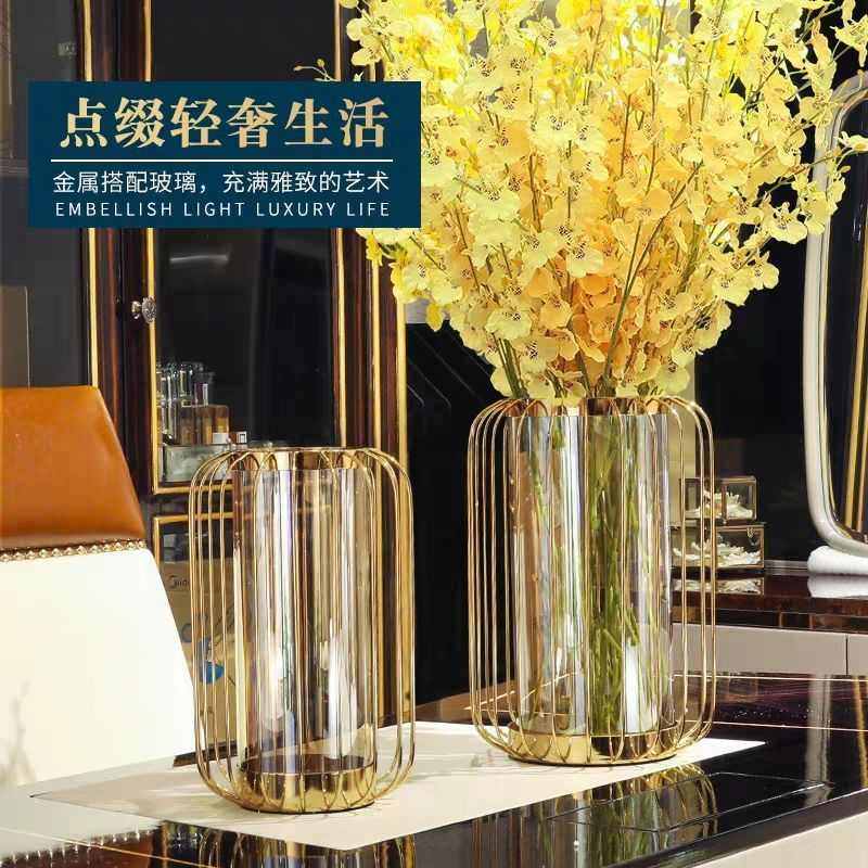 欧式金属创意花瓶摆件轻奢风仿真干花插花客厅电视柜家居软装饰品,家居饰品,仿真花/假花,淘宝优惠券,粉丝福利购,淘宝优惠卷