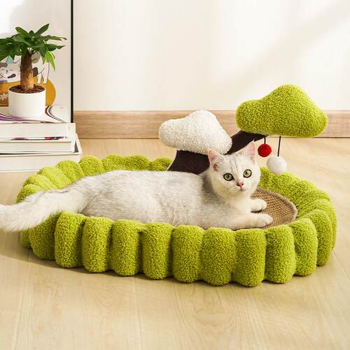 猫抓板猫窝一体麻不掉屑耐抓大号椭圆盆猫爪板抓不烂圆形猫咪窝