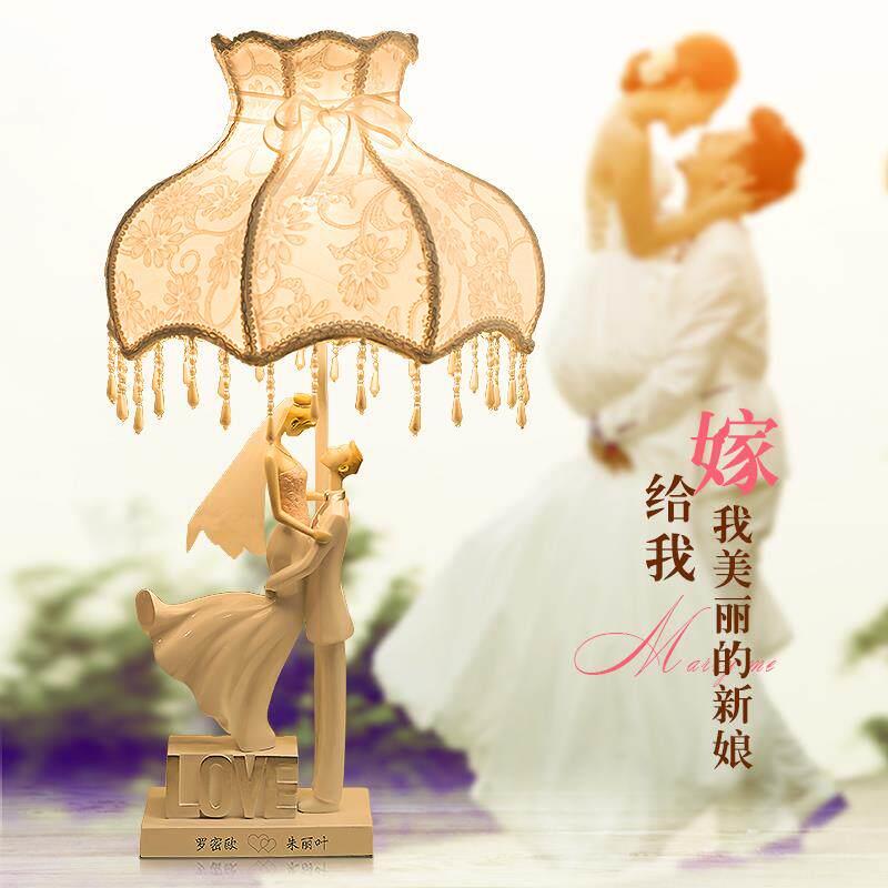 婚房卧室床头灯陪嫁订婚长明装饰台灯摆件送新人闺蜜新婚结婚礼物