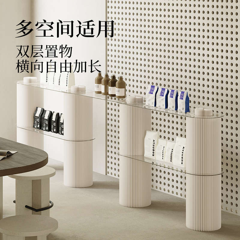 十八纸展示架置物架商用展会玻璃展示柜商场橱窗产品陈列柜储物架