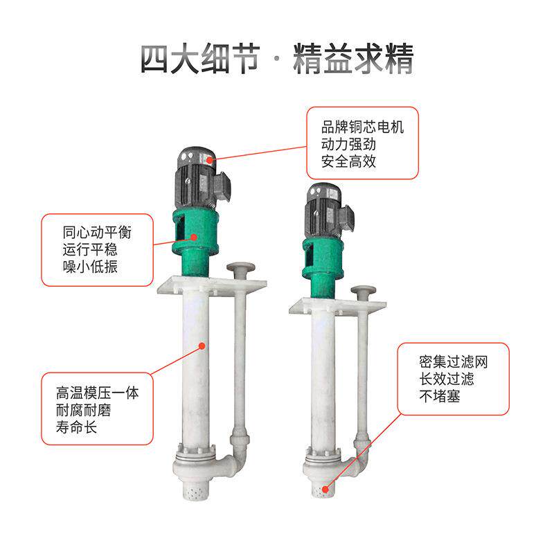 江南40JUY-15-28工程塑料排污泵 622液碱输送泵 液下化工流程泵