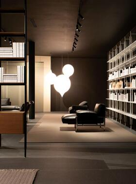 工业风实木书架架地铁艺顶天立地置物14528客落高隔断办公厅室满