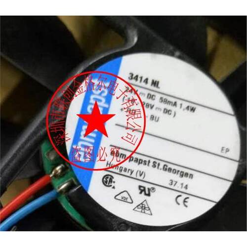 3414NL 24V 58MA 1.4W德国进口 9CM进口设备轴流风扇