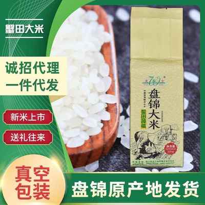 东北盘锦特产文士金大地厂家直蟹田大米新米真空米砖500g