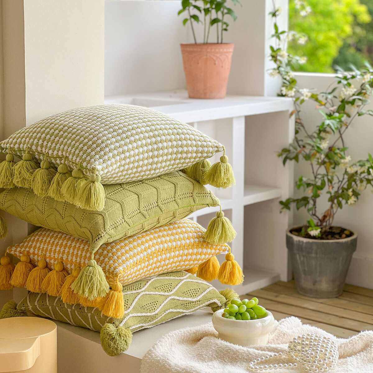 新品ins风针织抱枕套沙发抱枕靠垫办公室腰枕家居枕头,居家布艺,靠垫/抱枕,淘宝优惠券,粉丝福利购,淘宝优惠卷