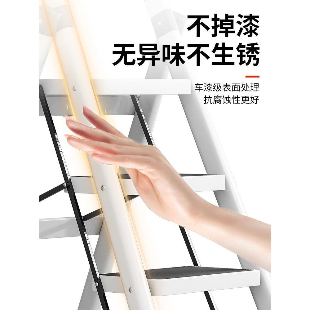 梯子家用叠多内功能室步梯超厚扶手梯ltao1007伸阁楼折梯便携梯缩