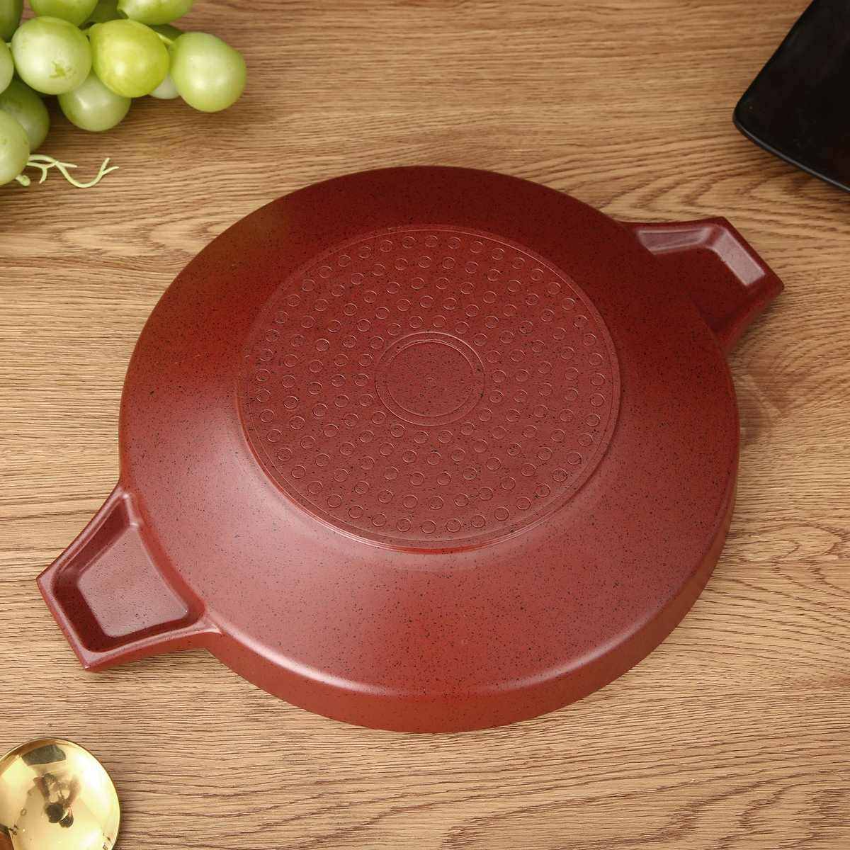 铝合金砂锅家用不粘锅耐高温带盖平底煎锅圆形烤盘双耳煲汤批发