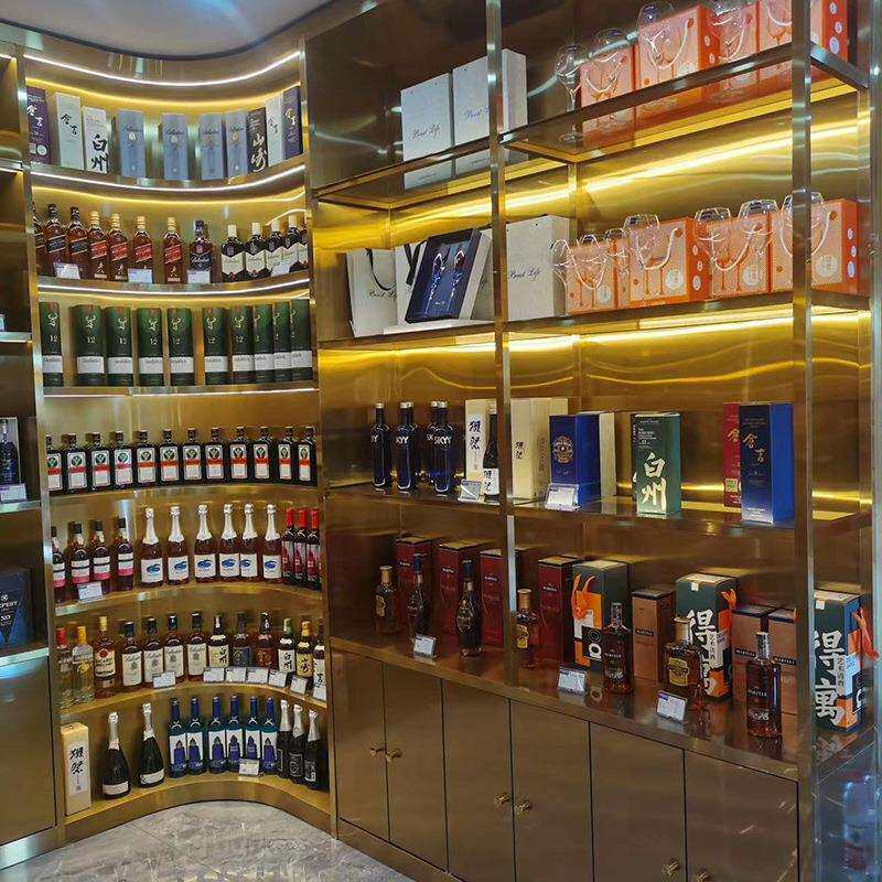 定 制酒柜置物酒架酒庄红酒展示柜铁艺酒架不锈钢落地酒柜商用
