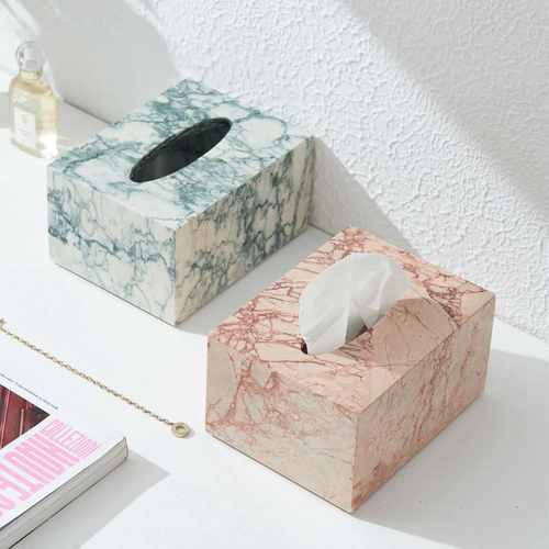厂家直销厂家天然大理石奢石纸巾盒客厅抽纸收纳盒高档轻奢摆件酒