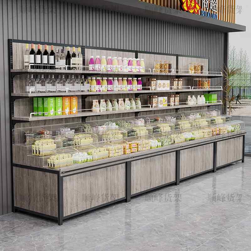 超市零食干果货架五谷杂粮糖果干果散装干货炒货多层靠墙展示架子