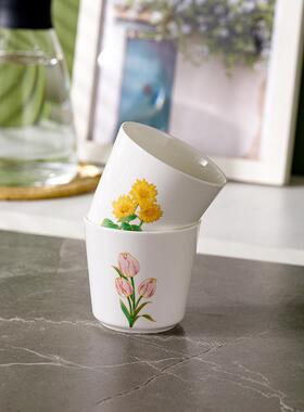 200ml围炉煮茶茶杯套装6祇陶瓷小杯子家用待客茶具酒杯加厚手握杯