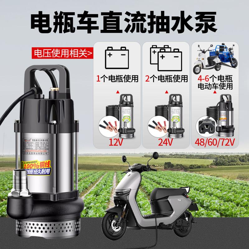 动车专用抽水泵电动电车无刷潜水流泵48v60v7直2v浇菜农用灌溉机