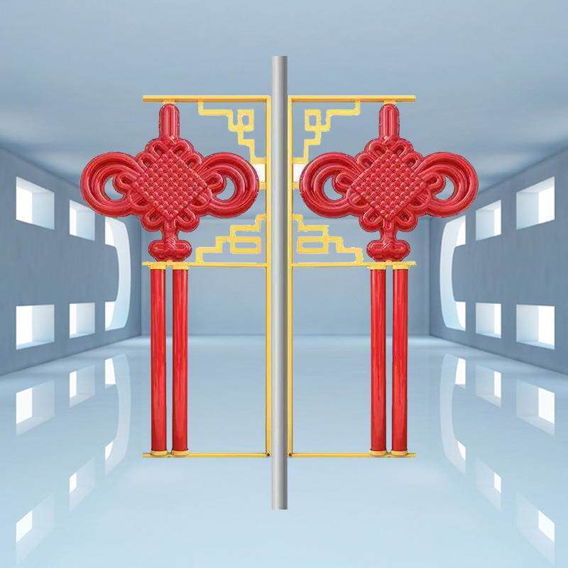 户外亮化LED中国结太阳能路灯杆灯笼 新农村道路装饰发光景观灯饰