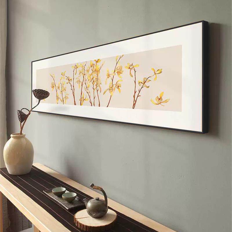 卧室床头装饰玄关画新中式客厅画沙发背景墙挂画山水饭厅艺术壁画
