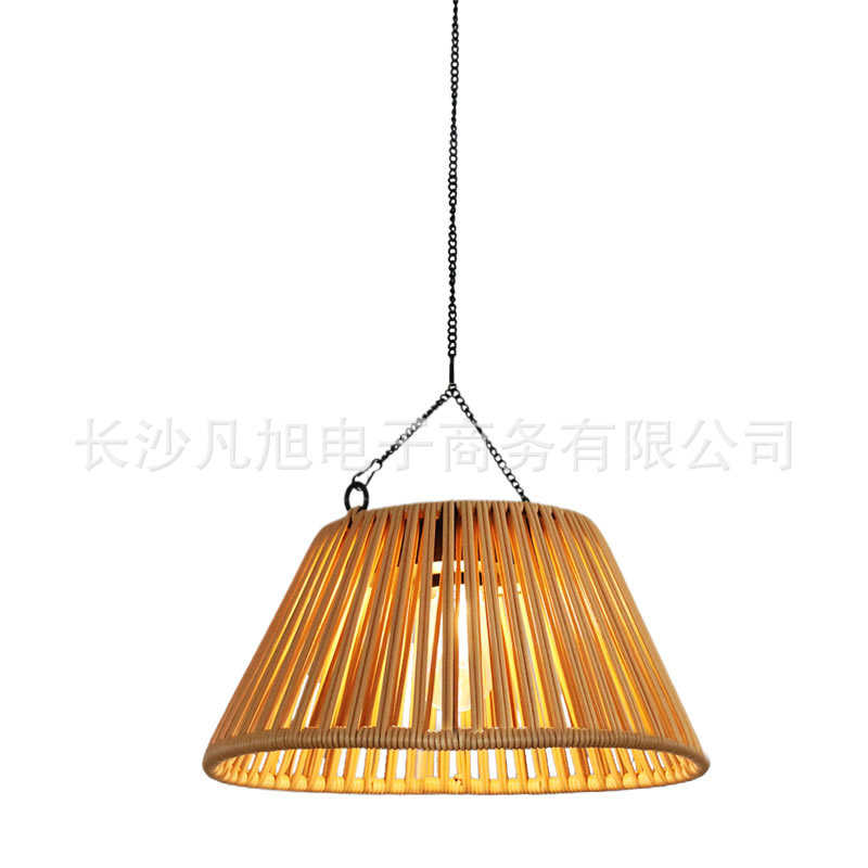 挂树氛围太阳能庭院阳台充电藤编仿灯装饰吊灯户外花园露台照明
