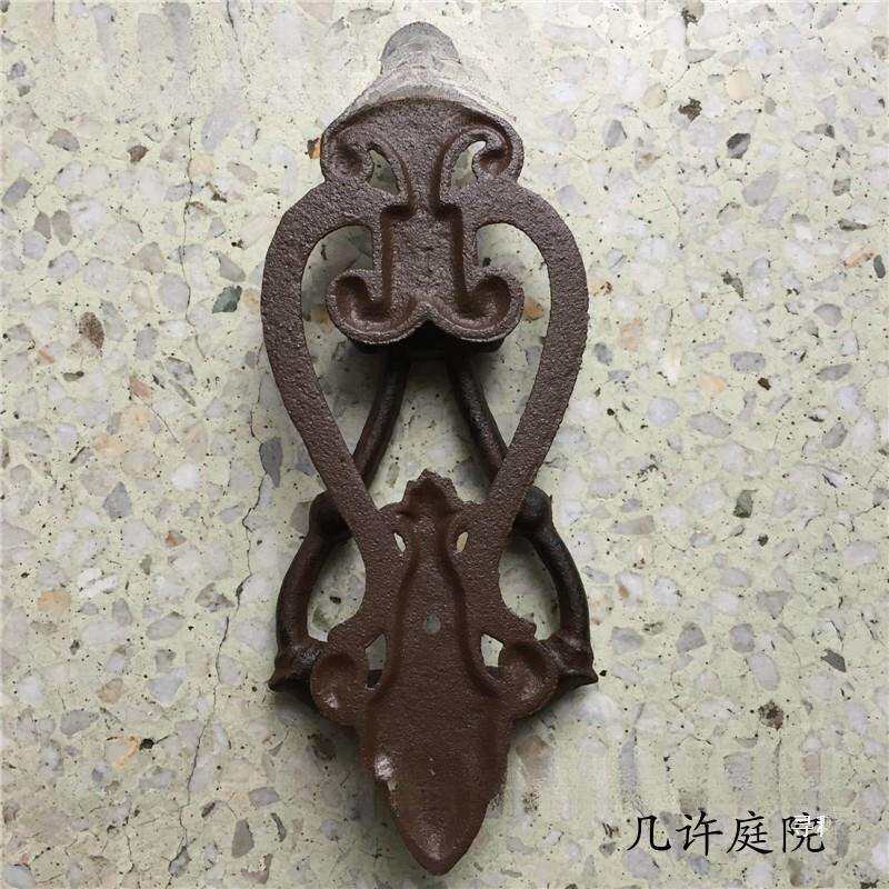欧式复古怀旧门敲门扣做旧铸铁铁艺大门装饰别墅家居庭院工艺品