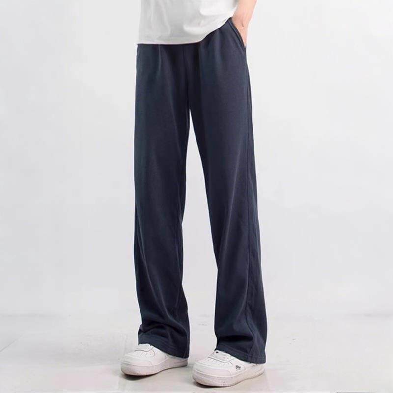 潮牌17黑色美式运动卫裤男款春秋季窄版直筒垂感裤子潮流休闲裤