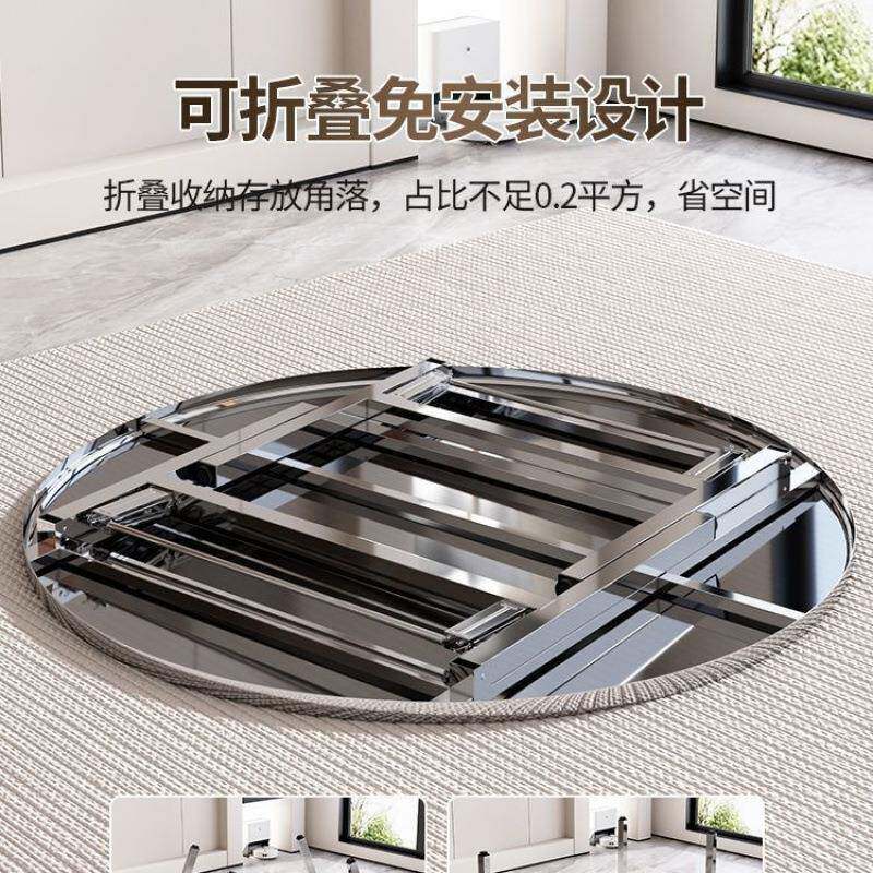 不锈钢桌子特厚折叠圆桌摆摊烧可吃饭烤家用大排挡不钢EZT锈桌子