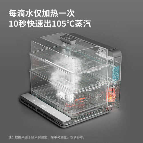 zhenmi锅折叠臻三层电蒸锅家用蒸笼米多功能料理z6大容量透明蒸汽