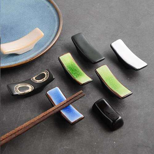 复古筷架窑变餐具筷子托餐厅公筷托日式桥型筷枕陶瓷家用筷赵之吴