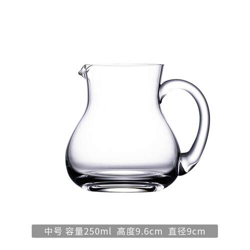 高档无铅水晶玻璃白醒酒分酒手器家用肚酒壶公杯大带把红酒酒器倒
