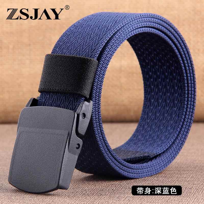 高档检战术鸟F无防金属过敏皮带7男铁无磁塑料扣头过安帆布腰带裤