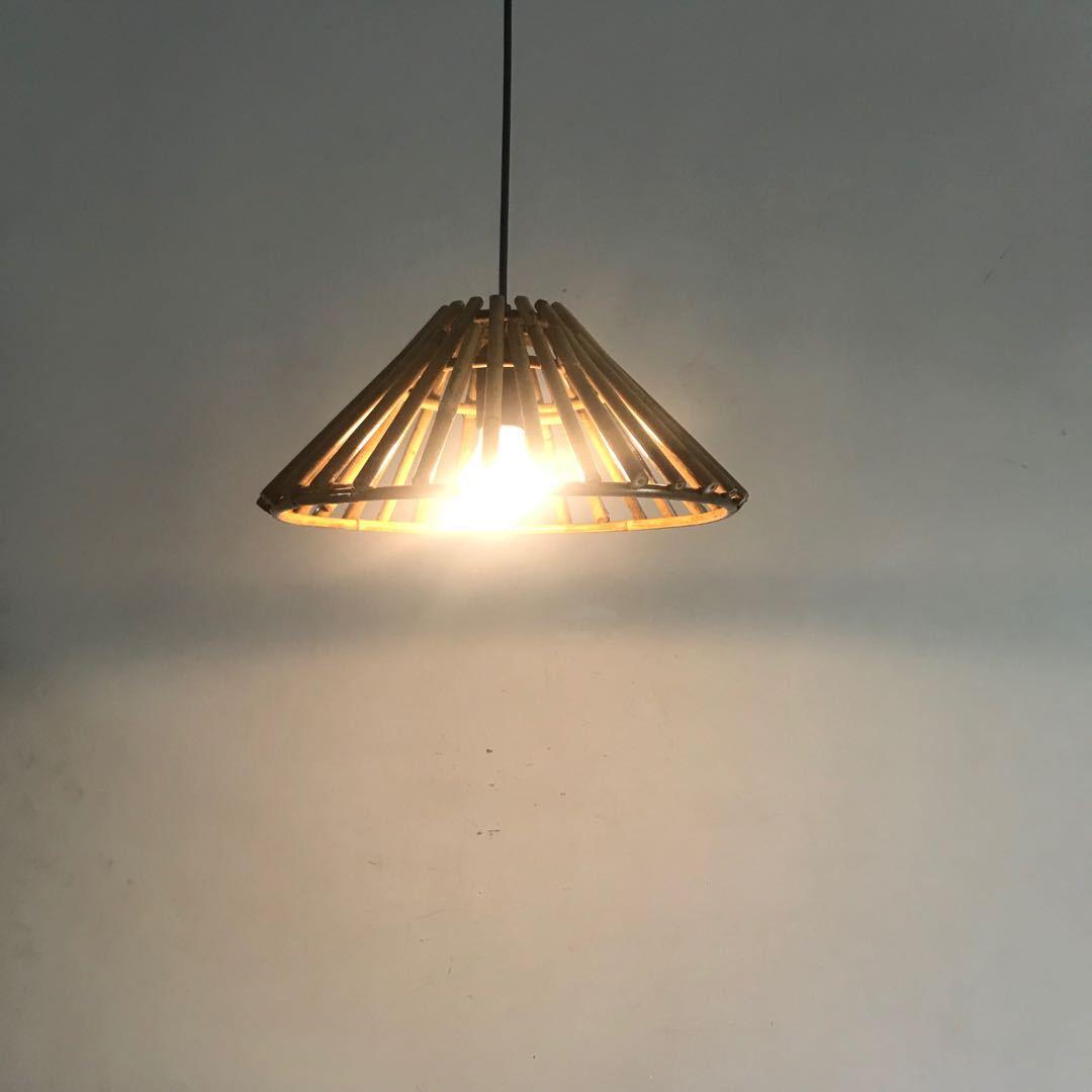 中式简约竹艺竹编吊灯田园餐厅饭店民宿卧室工程装饰竹子吊灯