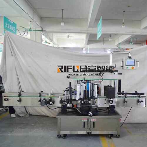 全自动面贴标机双 洗衣液沐浴RF-120露不干面贴标胶 方瓶双塑料桶
