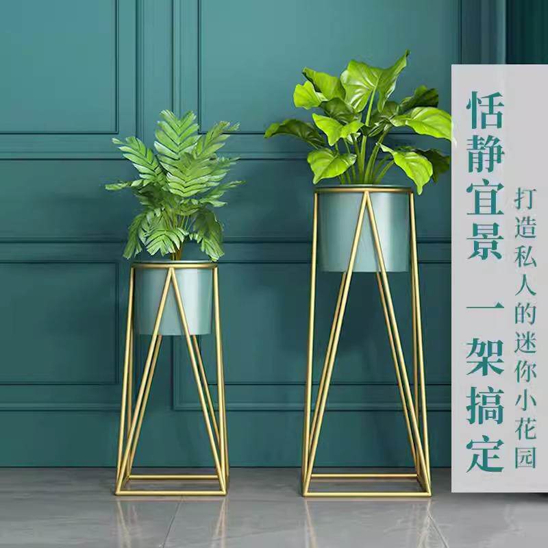 铁艺花架子客厅落地式轻奢室内家用黄金葛植物花盆架盆栽盆景摆放