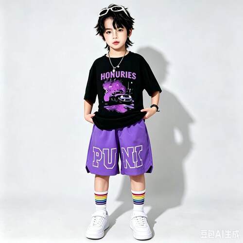 街舞少儿潮服hiphop嘻哈风酷炫时髦套装爵士breakin架子鼓演出服