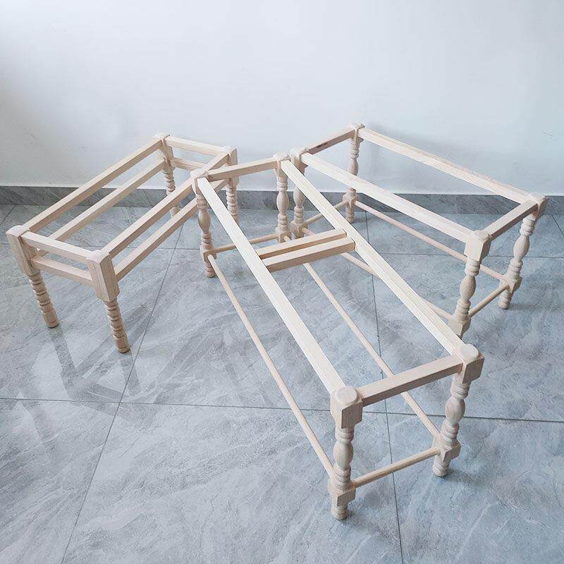 定制中古编织实木茶几凳框换鞋凳框架矮凳凳子藤编凳框架榫卯工艺