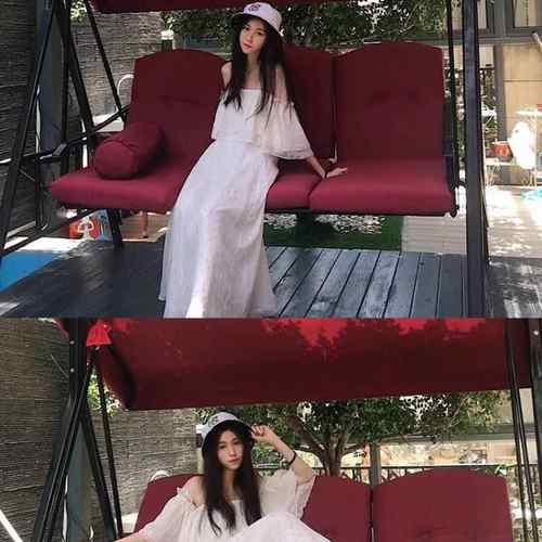 户外秋千庭院太台阳能灯椅摇家用阳室ASK外休闲藤椅花园椅秋千吊