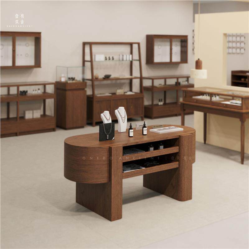 复古饰品展示台中岛陈列摆件流水台网红道具首饰收纳展台置物台桌
