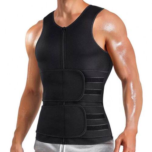 1-2 Pack Menswear Waist Trainer Vest Workout Tank Tops Shirt