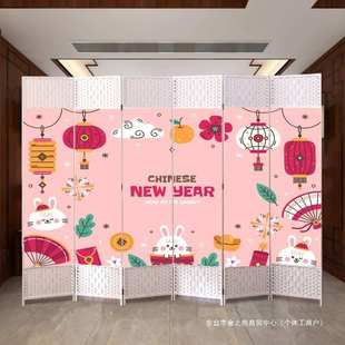 新款 饰墙帘 简约现代屏风隔断客厅卧室房间办公室可折叠移动玄关装