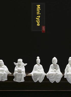 创意迷你小陶瓷如来招财弥勒佛财神盆景假山微型景观鱼缸禅宗摆件