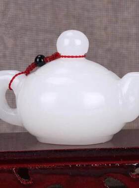 阿富汗白玉石把把壶手把件手玩件手把件茶具茶壶胡礼品摆件