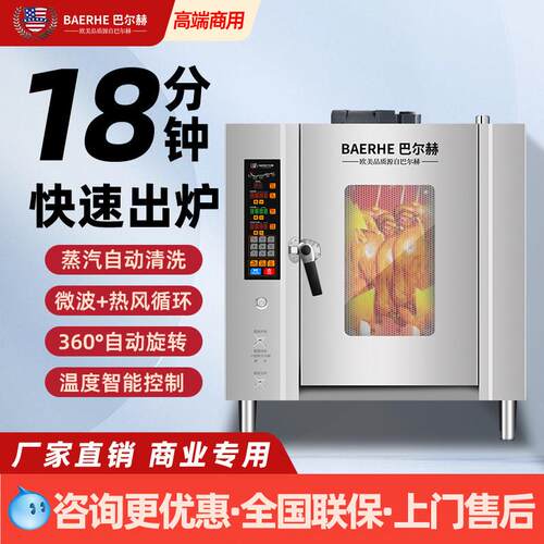 巴尔赫商用快速电烤鸭炉全自动烤鸡烧鸭烧鹅五花肉燃气旋转烤猪炉