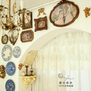 复古森林欧式相框画框装饰盘家居民宿墙面装饰文艺轻奢壁挂照片墙