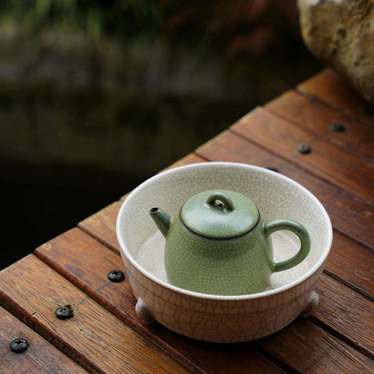梵山堂新品千山翠秀颜小品壶可开片可养复古陶瓷茶壶小容量泡茶器